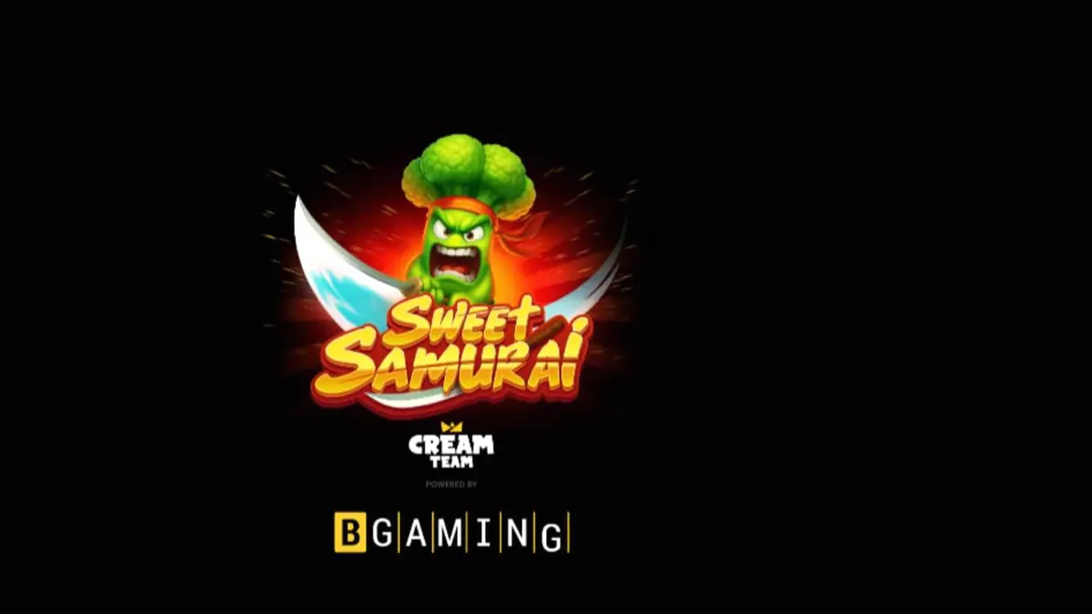 Ang Broccoli Samurai sa loob ng isang makulay na dojo sa Sweet Samurai slot